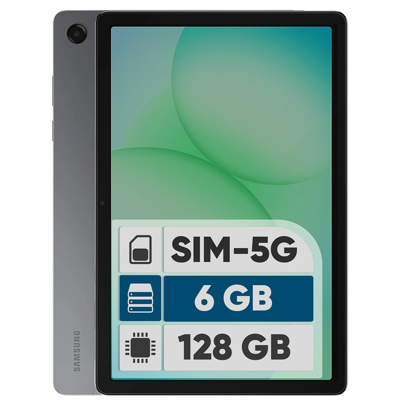 تبلت 11 اینچ سامسونگ مدل Galaxy Tab A11 Plus 5G، ظرفیت 128 گیگابایت و رم 6 گیگابایت، قابلیت پشتیبانی از سیم کارت، رزولوشن دوربین 8 مگاپیکسل