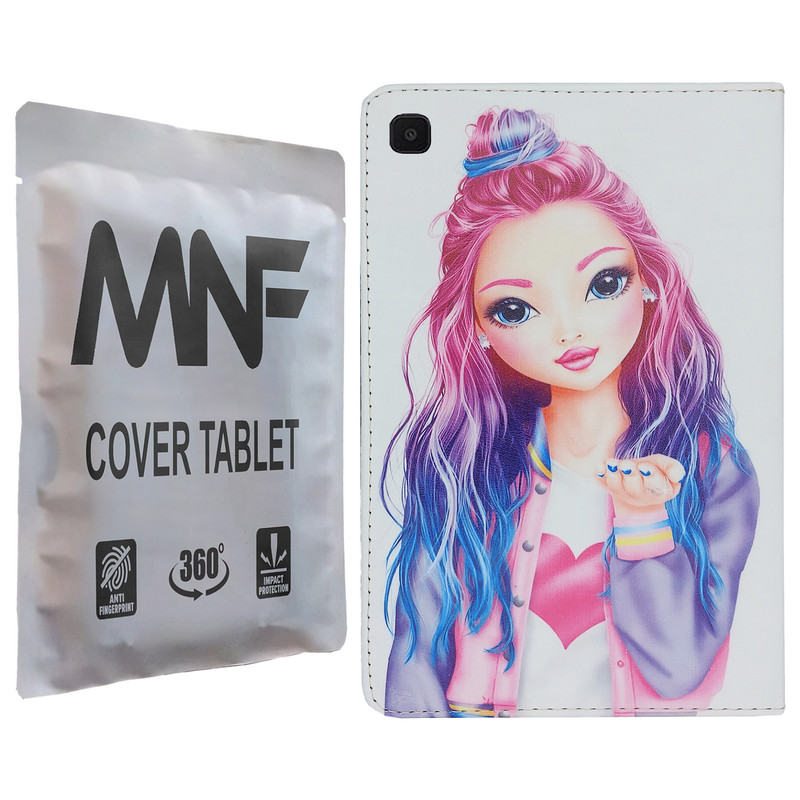 کیف کلاسوری ام ان اف طرح دختر فانتزی کد M-200 مناسب برای تبلت سامسونگ Galaxy Tab A7 Lite / T225