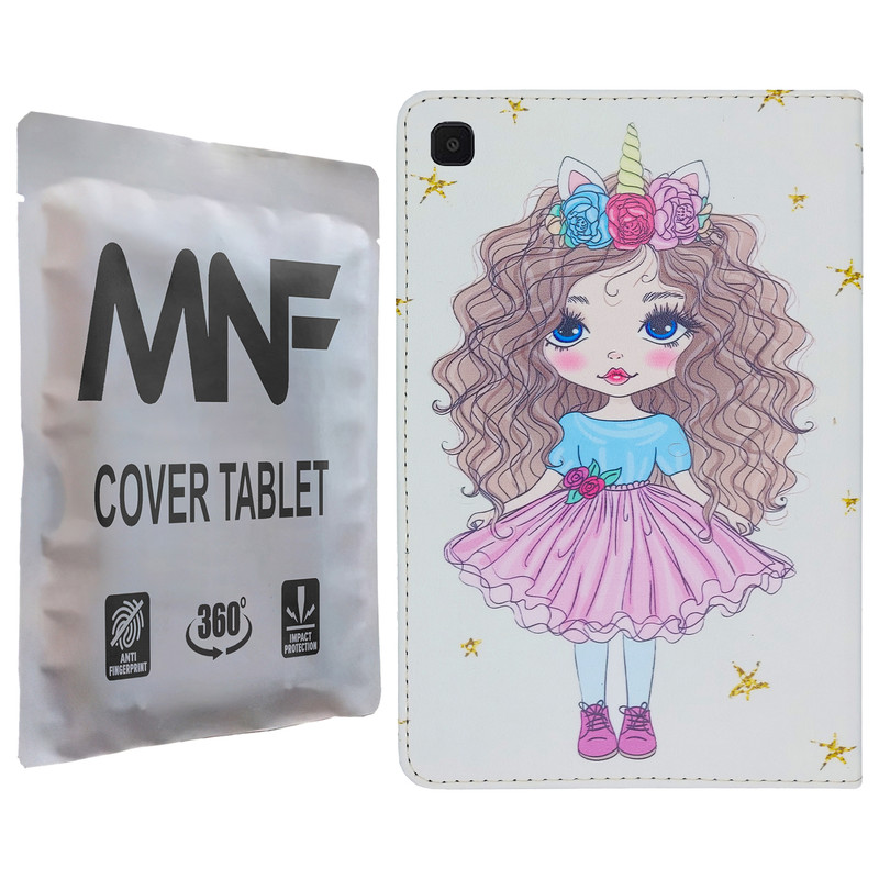کیف کلاسوری ام ان اف طرح دختر فانتزی کد M-262 مناسب برای تبلت سامسونگ Galaxy Tab S6 Lite P610 / P615