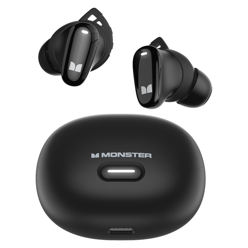 هدفون بلوتوثی مانستر مدل N-Lite 206 با نویز کنسلینگ میکروفون (ENC)، درگاه شارژ USB Type-C، دارای نشانگر LED، پشتیبانی از فرمان لمسی، مقاوم در برابر آب با استاندارد ضد آب IPX6