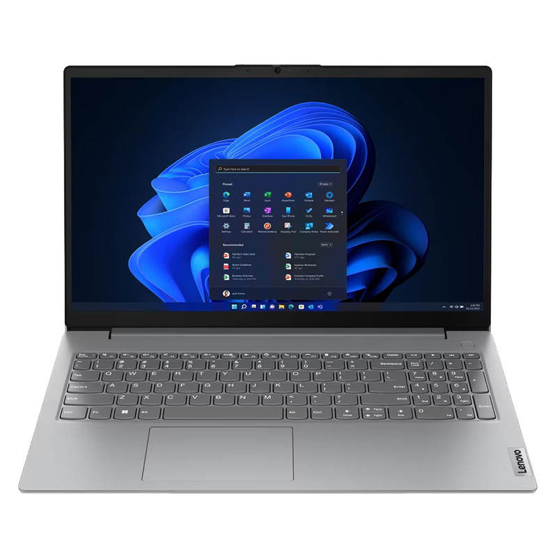 لپ‌تاپ لنوو مدل V15 G4 AMN با پردازنده Ryzen 3-7320U، رم LPDDR5 8GB با فرکانس 5500MHz، حافظه SSD با ظرفیت 256GB، نمایشگر 15.6 اینچ TN با وضوح Full HD