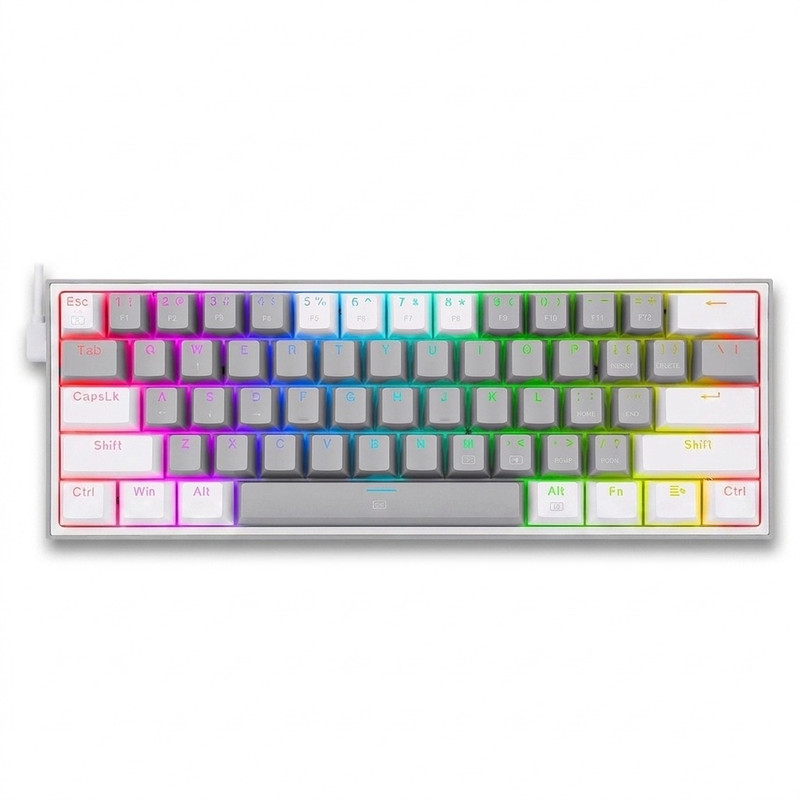 کیبورد گیمینگ ردراگون مدل K617 FIZZ، سوییچ مکانیکال قرمز، Tenkeyless، نورپردازی RGB