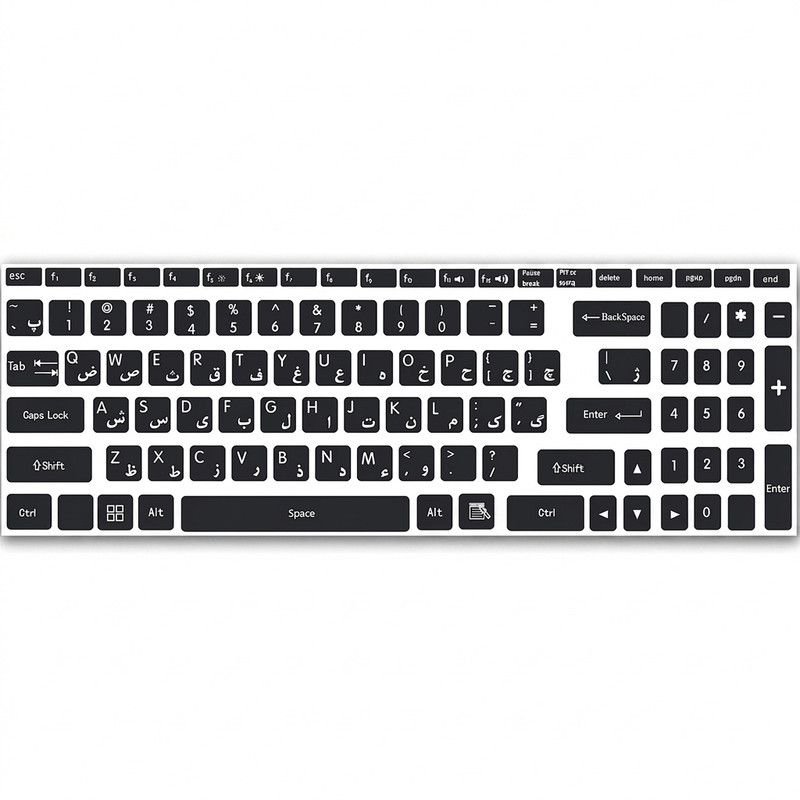برچسب حروف فارسی کیبورد کد bl-ck
