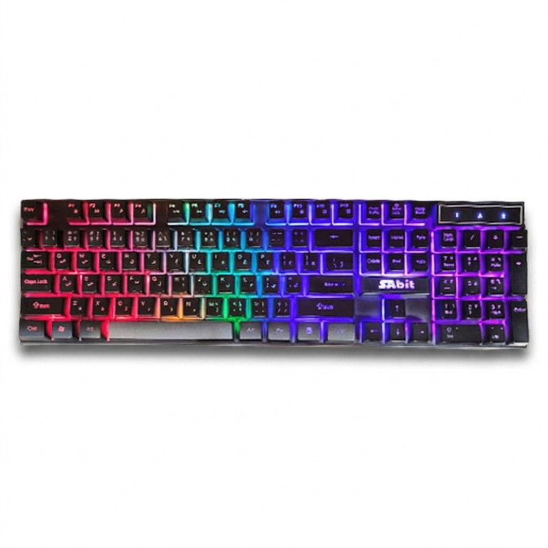 کیبورد گیمینگ سابیت مدل GK-5200، سوییچ ممبران، Full-Size، نورپردازی LED RGB