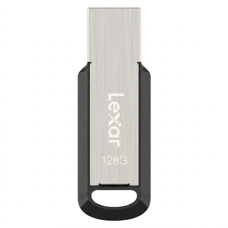 فلش مموری لکسار مدل M400 ظرفیت 128 گیگابایت رابط USB 3.0 مقاوم در برابر ضربه و سازگار با سیستم‌های PC و Mac