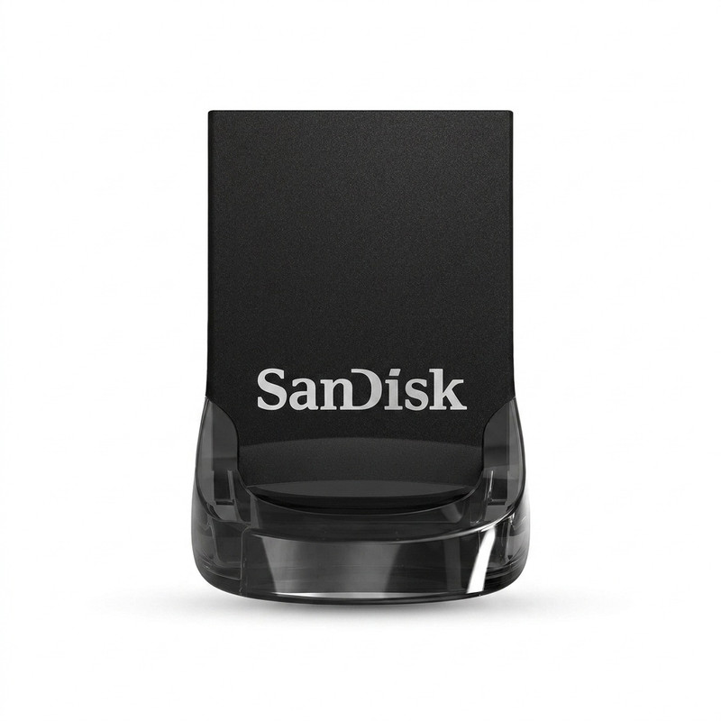فلش مموری 64GB سن دیسک Ultra Fit با رابط USB 3.1، سرعت خواندن تا 130MB/s، اندازه بسیار کوچک و گیره اتصال بند آویز
