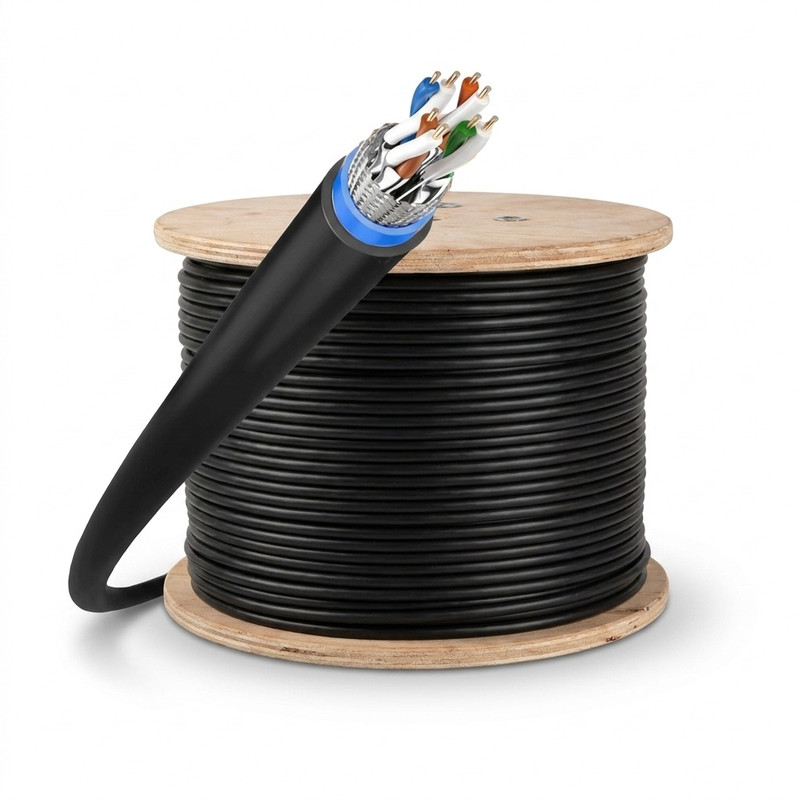 کابل شبکه Cat6 نگزنس مدل Cat6 SFTP Outdoor Double Jacket nx دو روکشه
