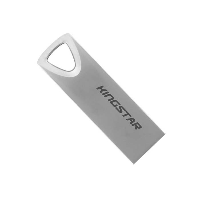 فلش مموری کینگ استار مدل KS222 ظرفیت 16 گیگابایت با درگاه USB 2.0، سرعت نوشتن 25 و خواندن 10 مگابایت بر ثانیه، مقاوم در برابر آب، ضربه و گردوغبار، بدنه فلزی و سازگار با ویندوز، مک و لینوکس