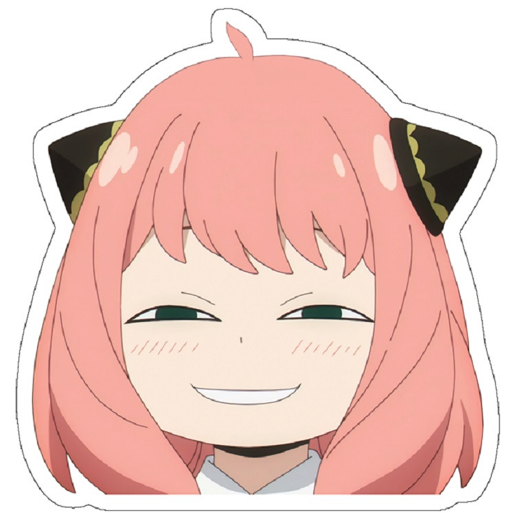 استیکر لپ تاپ مدل Anya Smug Face Heh - Spy X Family