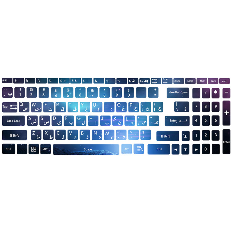 برچسب حروف فارسی کیبورد کد spa-ce 05