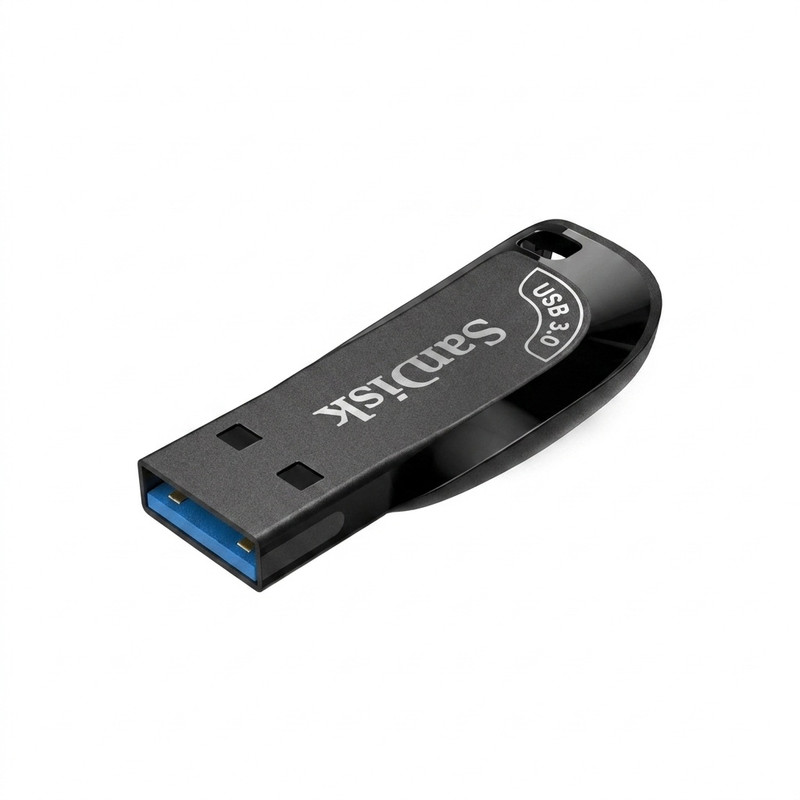 فلش مموری سن دیسک مدل ULTRA SHIFT CZ410 ظرفیت 128GB، سرعت خواندن 100MB/s، مجهز به USB 3.1 با سرعت 15 برابر USB 2.0، دارای نرم‌افزار امنیتی و بازیابی فایل، مناسب ضبط خودرو و تلویزیون