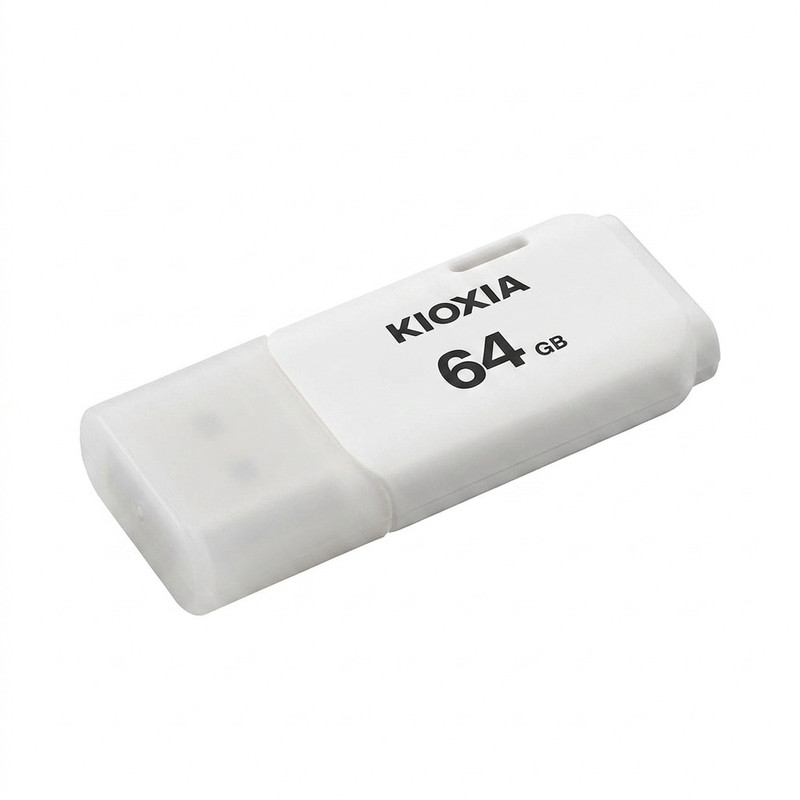 فلش مموری کیوکسیا مدل U202 ظرفیت 64 گیگابایت با رابط USB 2.0، بدنه پلاستیکی مقاوم، درپوش‌دار، سازگار با کامپیوتر، لپ‌تاپ، گوشی، تبلت و تلویزیون، پشتیبانی از Windows 11 و macOS نسخه 12 تا 15