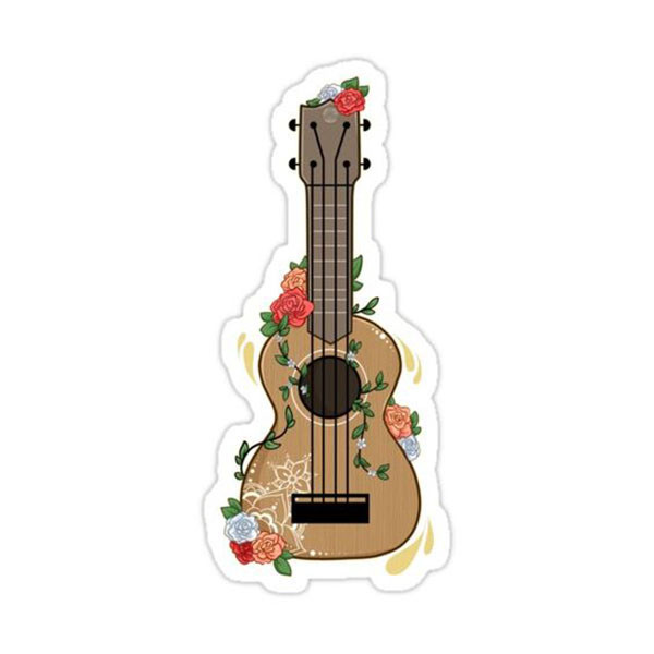 استیکر لپ تاپ طرح گیتار کد 002