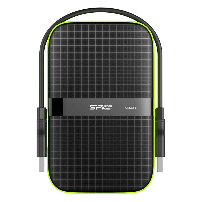 هارد اکسترنال سیلیکون پاور مدل Armor A60 ظرفیت یک ترابایت دارای رابط USB Type-A 3.2