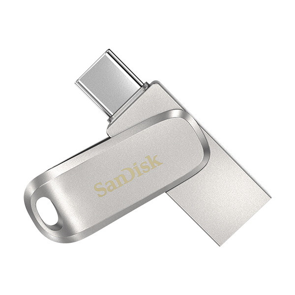 فلش مموری سن دیسک مدل Luxe ظرفیت 32 گیگابایت سرعت خواندن 150 مگابایت بر ثانیه اتصال USB-C طراحی ساده و وزن 19 گرم