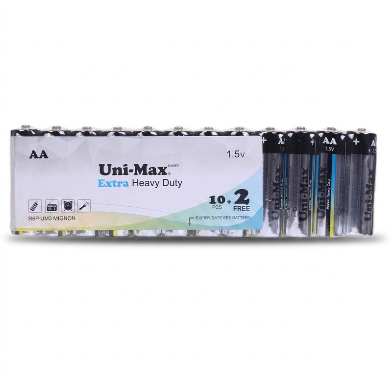 باتری قلمی یونی مکس مدل Extra Heavy Duty بسته 12 عددی