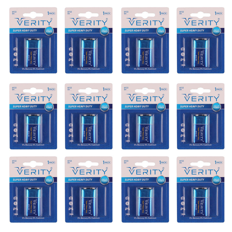 باتری کتابی وریتی مدل Super Heavy Duty بسته 12 عددی