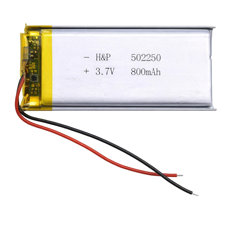 باتری لیتیومی قابل شارژ مدل H&P-502250 ظرفیت 800 میلی‌ آمپر ساعت