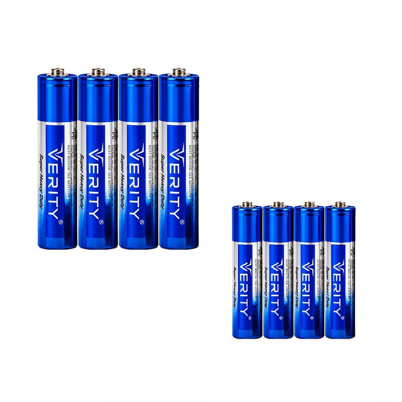 باتری قلمی و نیم قلمی وریتی مدل SUPER HEAVY DUTY بسته 8 عددی