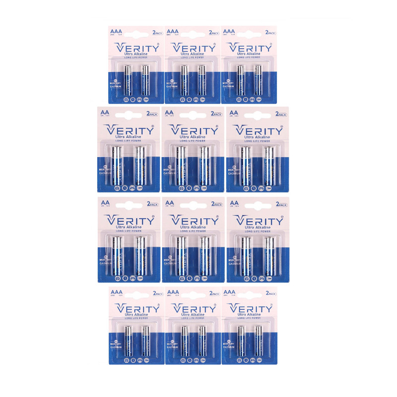 باتری قلم و نیم قلم وریتی مدل Ultra Alkaline بسته 24 عددی