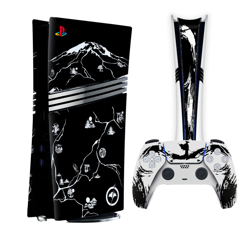 برچسب پلی استیشن ۵ پرو ديجيتال هاماگراف مدل ghost of yotei bundle dark