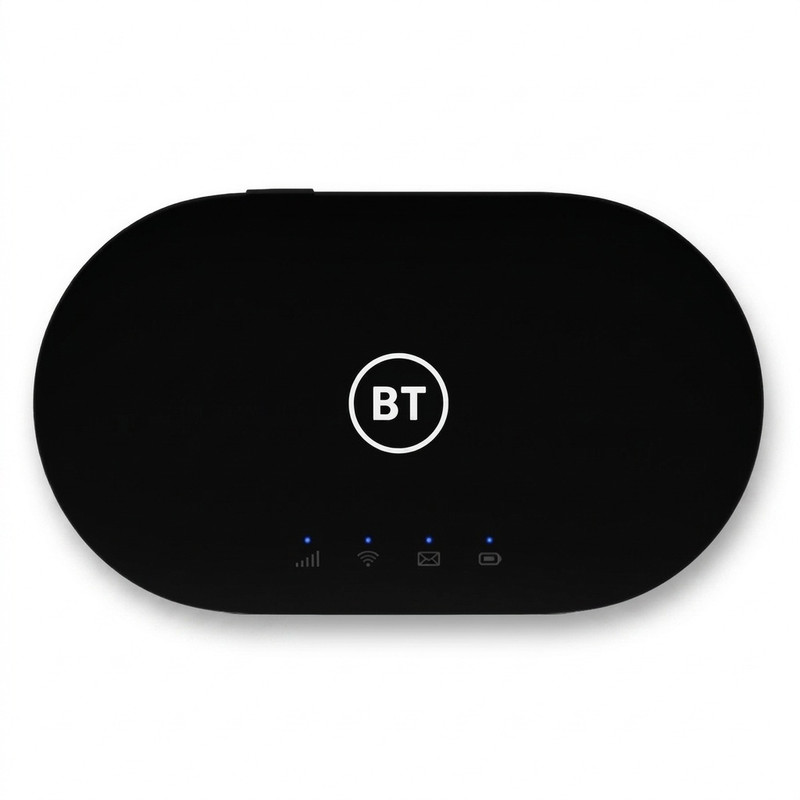 مودم 4.5G قابل حمل آلکاتل مدل BT71 با تکنولوژی Cat6 و Cat7، سرعت دانلود تا 300Mbps، پشتیبانی همزمان از 20 کاربر، وای‌فای دو بانده 2.4GHz و 5GHz، استاندارد IEEE 802.11b/g/n/ac، باتری با شارژدهی 7 تا 8 ساعت و قابلیت ارسال SMS