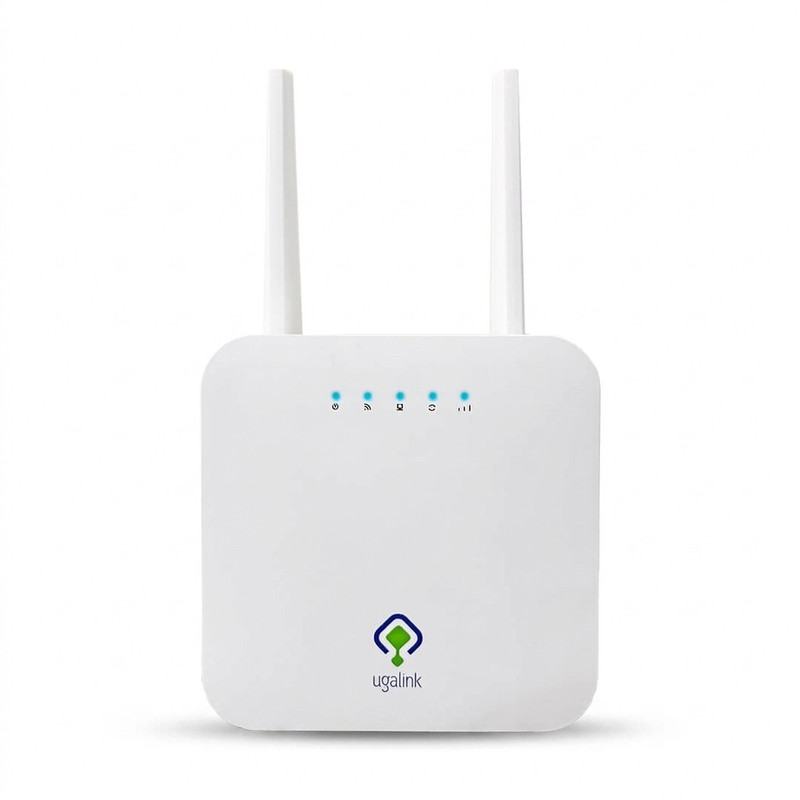 مودم روتر 4G یوگالینک مدل 4221-UG با پشتیبانی از شبکه 4G LTE CAT4، سرعت 150 مگابیت بر ثانیه، دو آنتن خارجی 5dBi، پورت LAN 10/100 و اتصال همزمان 32 کاربر