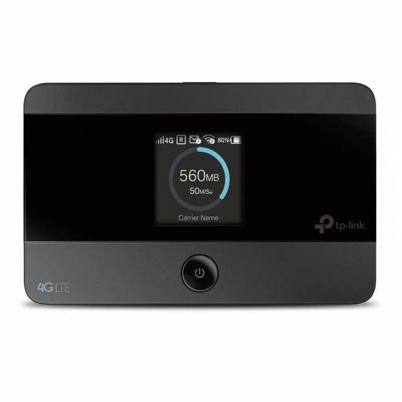مودم روتر 4G تی‌پی‌لینک مدل M7350-V7 با باتری 2000 میلی‌آمپر، پشتیبانی از اتصال 10 کاربر همزمان، سرعت دانلود تا 150 مگابیت، نمایشگر اطلاعات ترافیک و وضعیت شبکه، سازگار با سیستم‌عامل‌های Windows، Mac OS، Android و iOS