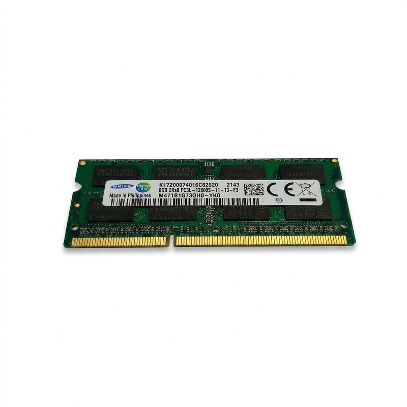 رم لپ‌تاپ سامسونگ DDR3L دو کاناله 8 گیگابایت مدل PC3L-12800S فرکانس 1600 مگاهرتز تایمینگ CL11 نوع SO-DIMM و 204 پین