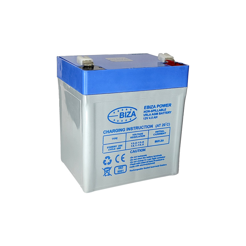 باتری UPS با ولتاژ 12V ولت و شدت جریان 4.5 آمپرساعت مدل Ebiza 4.5AH