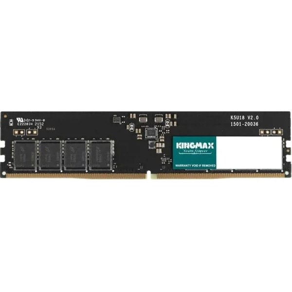 رم کامپیوتر کینگ‌مکس DDR5 تک کاناله 8 گیگابایت 4800 مگاهرتز U-DIMM با تایمینگ 40 و مصرف توان بهینه