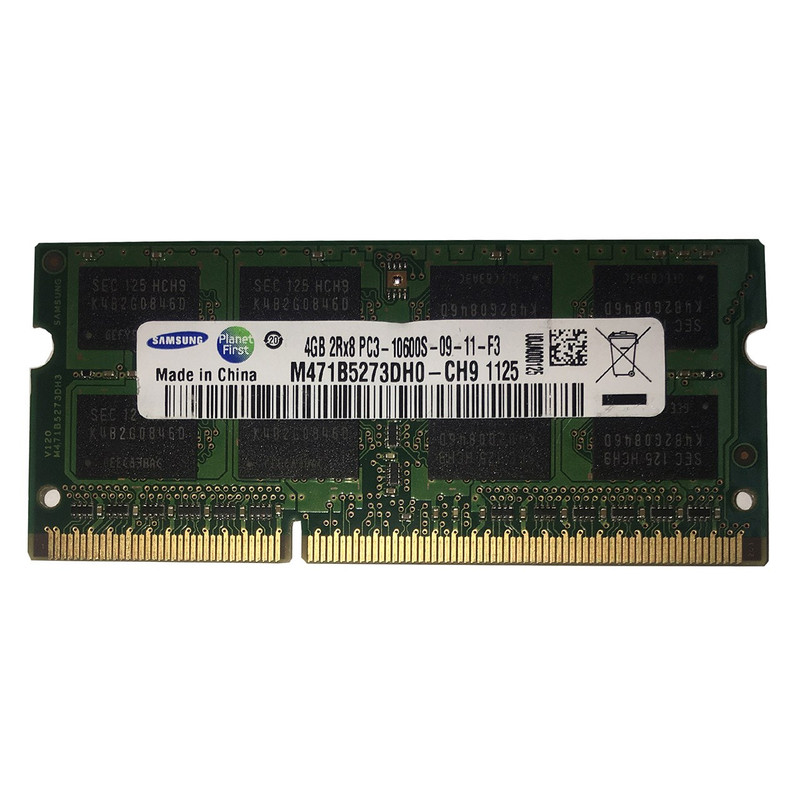 رم لپ‌تاپ 4 گیگابایت DDR3 سامسونگ مدل 10600s فرکانس 1333 مگاهرتز تک کاناله