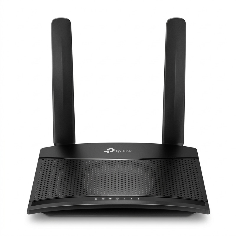 مودم 3G/4G خانگی تی پی-لینک مدل MR100 با قابلیت اتصال سیم‌کارت، پشتیبانی از 32 کاربر همزمان، سرعت دانلود 300 مگابیت و آپلود 150 مگابیت بر ثانیه، فرکانس 2.4 گیگاهرتز، امنیت پیشرفته و کنترل والدین