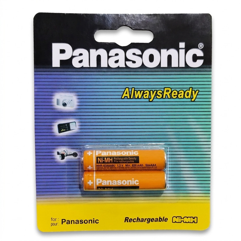 باتری تلفن بی سیم قابل شارژ پاناسونیک مدل HHR-3MRT/2BM بسته 2 عددی