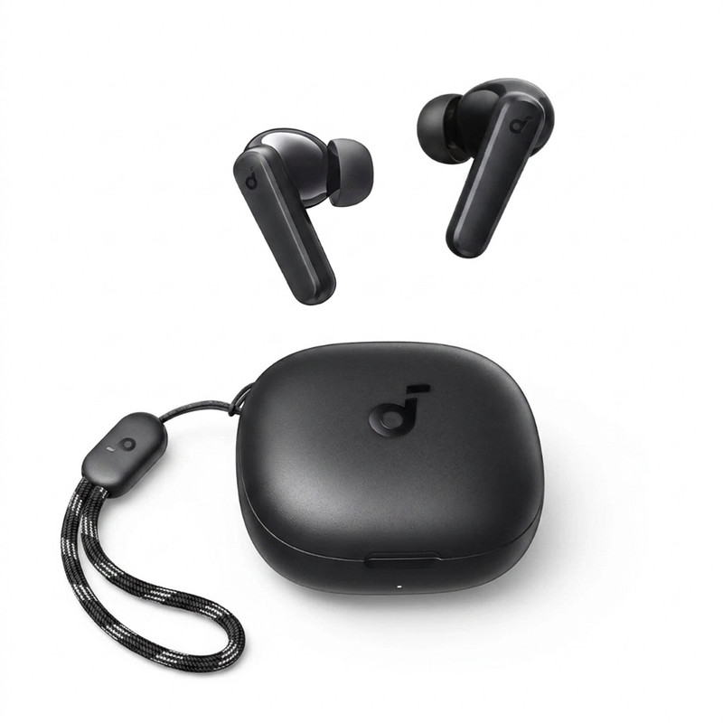 هدفون بلوتوثی انکر مدل SoundCore R50i A3949 بدون قابلیت نویز کنسلینگ، درگاه شارژ USB Type-C، دارای فناوری AI-Enhanced Calls برای کاهش نویز و بهبود مکالمات، مقاوم در برابر رطوبت و عرق