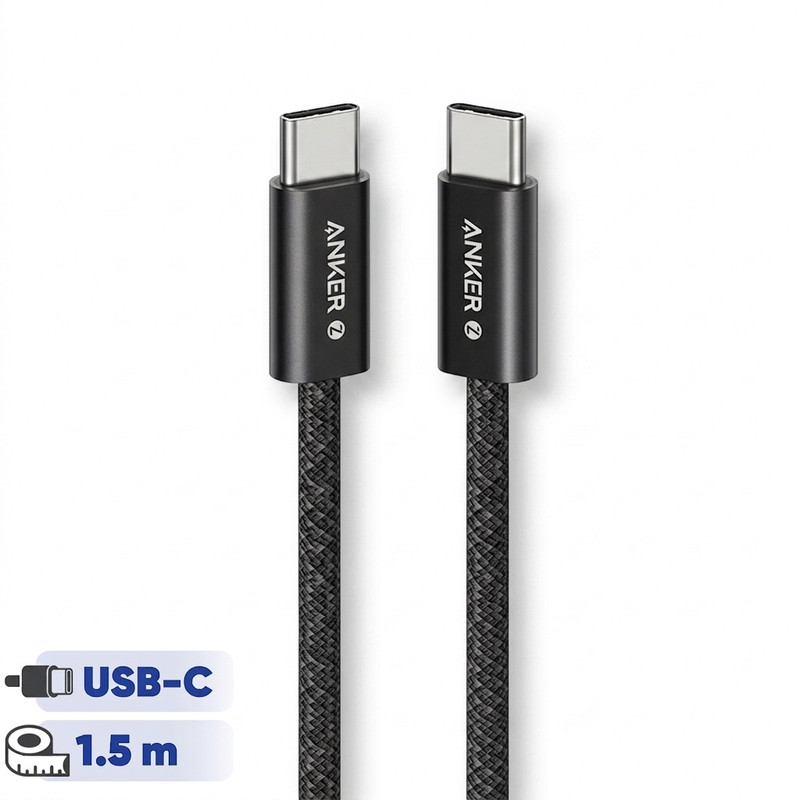 کابل تبدیل USB-C به USB-C انکر مدل Zolo A8060 طول 1.5 متر