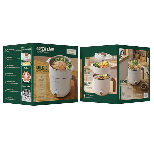 مولتیکوکر 1.5 لیتری گرین لاین مدل QuickPot GL-EC34