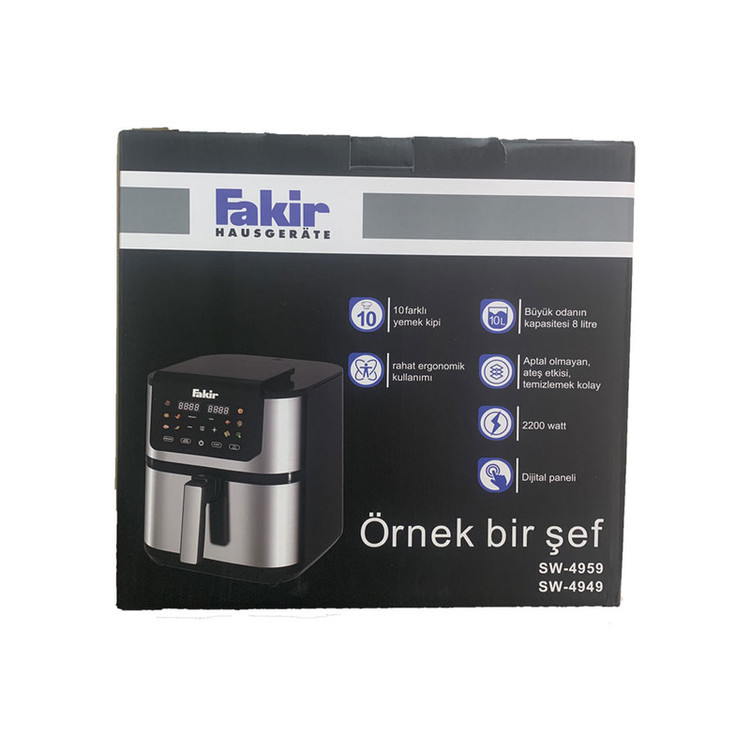 سرخ کن هواپز 8 لیتری فکر مدل Ornek bir Sef SW-4959 دو المنت، 2200 وات