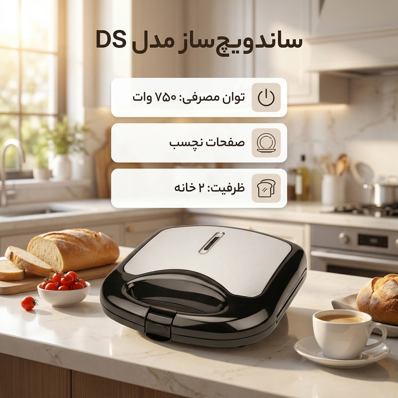 ساندویچ ساز 2 خانه مدل DS