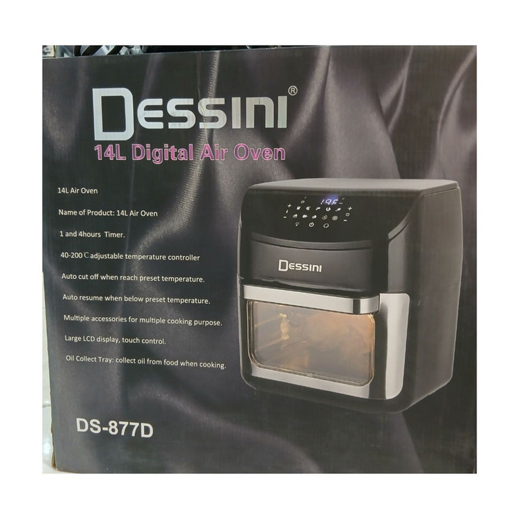 سرخکن هواپز بدون روغن 14 لیتری دسینی مدل DS-877D با بیش از 7 برنامه پخت، ظرفیت 14 نفره