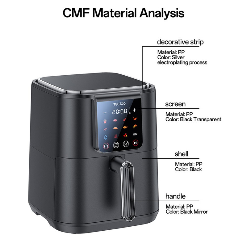 هواپز 6 لیتر یسیدو مدل Touch Air Fryer EC35