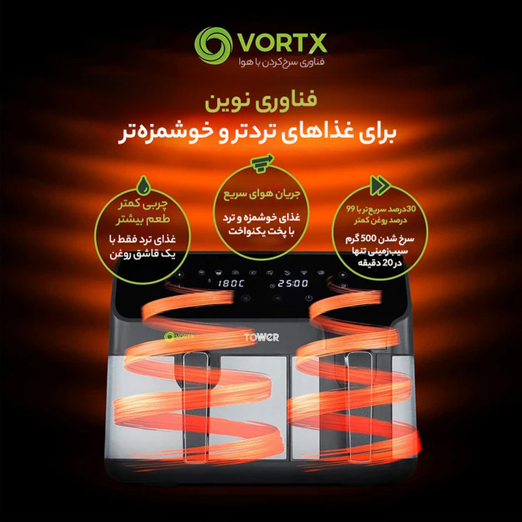 سرخ کن بدون روغن تاور مدل T17099