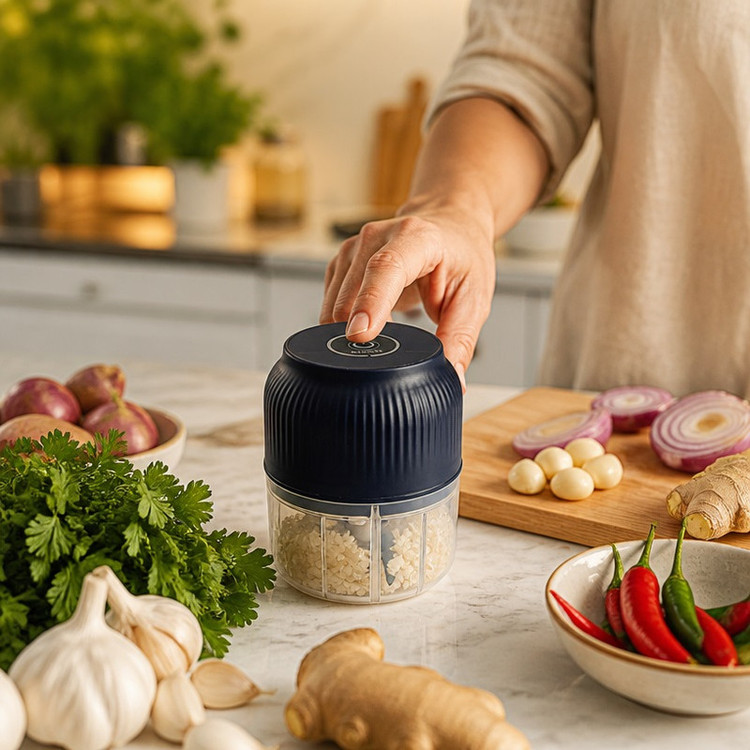 خرد کن شارژی 250 میلی لیتر مدل G Mash با 3 تیغه استیل ضدزنگ، ضدآب