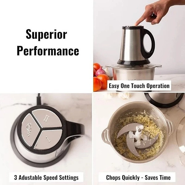 خردکن 3500 میلیلیتر کوکینگ مدل دو کاسه استیل و پیرکس