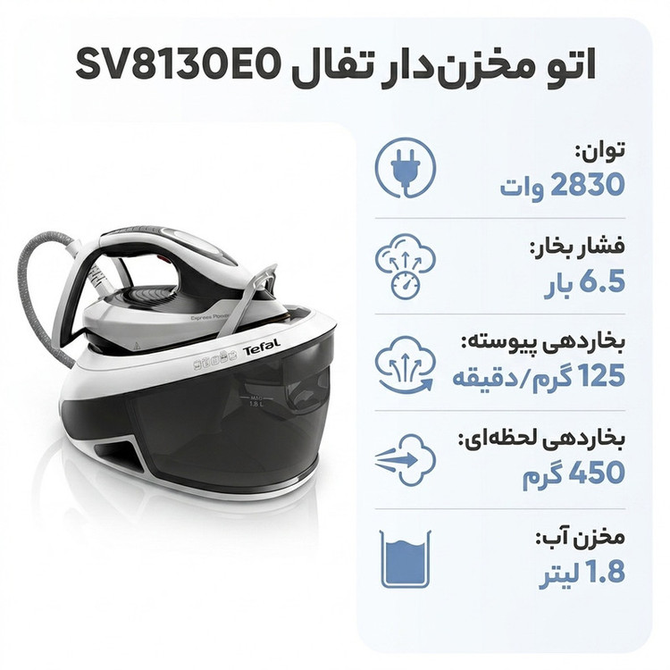 اتو مخزندار 2830 وات تفال مدل SV8130E0